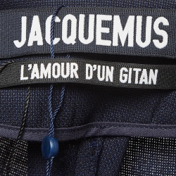 Jacquemus L'amour D'un Gitan Pleated Navy Blue Wool Corset Top S