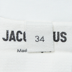 Jacquemus White Lannee 97 Poplin Asymmetric Mini Dress S