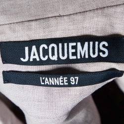 Pre Owned Jacquemus L'Annee 97 Pale Purple Cotton & Linen Crop Top M