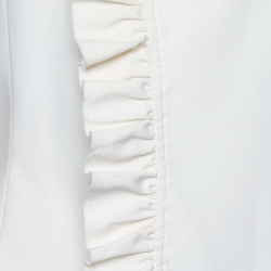 Jacquemus L'amour D'un Gitan Cream Cady Ruffled Top S