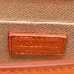 Pre Owned Jacquemus Orange Leather Grand Le Chiquito Top Handle Bag