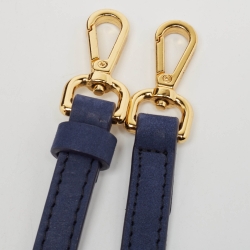 Pre Owned Jacquemus Dark Blue Suede Mini Le Bambino Top Handle Bag
