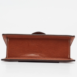 Pre Owned Jacquemus Brown Leather Mini Le Bambino Top Handle Bag