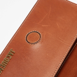 Pre Owned Jacquemus Brown Leather Mini Le Bambino Top Handle Bag