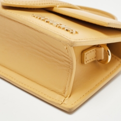 Jacquemus Yellow Leather Mini Le Bambino Top Handle Bag