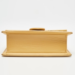 Jacquemus Yellow Leather Mini Le Bambino Top Handle Bag