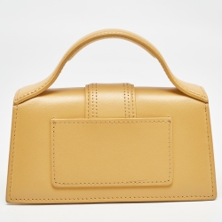 Jacquemus Yellow Leather Mini Le Bambino Top Handle Bag
