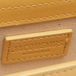 Jacquemus Yellow Leather Mini Le Bambino Top Handle Bag
