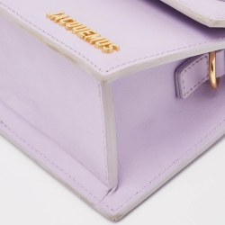 Pre Owned Jacquemus Lilac Leather Le Chiquito Noeud Top Handle Bag