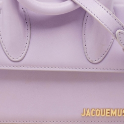Pre Owned Jacquemus Lilac Leather Le Chiquito Noeud Top Handle Bag