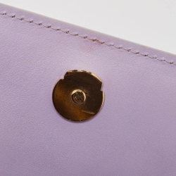 Pre Owned Jacquemus Lilac Leather Le Chiquito Noeud Top Handle Bag