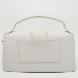 Jacquemus White Leather Le Grand Bambino Top Handle Bag