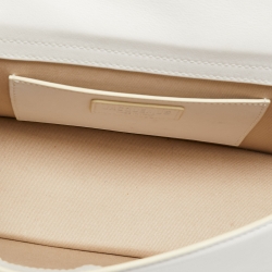 Jacquemus White Leather Le Grand Bambino Top Handle Bag