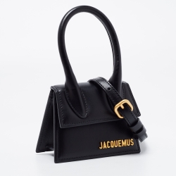 Pre Owned Jacquemus Black Leather Le Chiquito Mini Bag