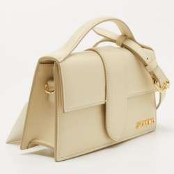Pre Owned Jacquemus Cream Leather Le Bambino Shoulder Bag