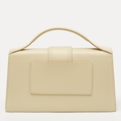 Pre Owned Jacquemus Cream Leather Le Bambino Shoulder Bag