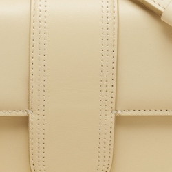 Pre Owned Jacquemus Cream Leather Le Bambino Shoulder Bag