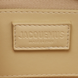 Pre Owned Jacquemus Cream Leather Le Bambino Shoulder Bag