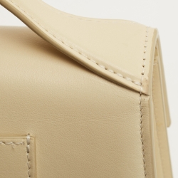 Pre Owned Jacquemus Cream Leather Le Bambino Shoulder Bag