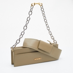 مملوكة مسبقًا Jacquemus Green Leather Le Sac Ciuciu Shoulder Bag