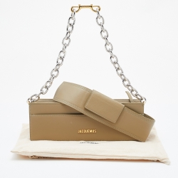 مملوكة مسبقًا Jacquemus Green Leather Le Sac Ciuciu Shoulder Bag