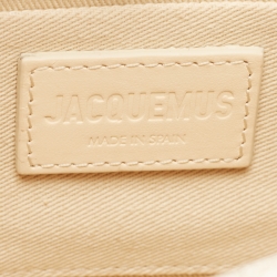 Pre Owned Jacquemus Light Beige Canvas Le Chiquito Top Handle Bag