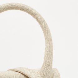 Pre Owned Jacquemus Light Beige Canvas Le Chiquito Top Handle Bag
