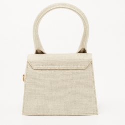 Pre Owned Jacquemus Light Beige Canvas Le Chiquito Top Handle Bag