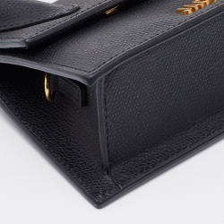 Pre Owned Jacquemus Black Leather Mini Le Chiquito Bag