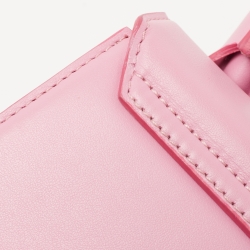 Pre Owned Jacquemus Pink Leather Le Chiquito Moyen Top Handle Bag