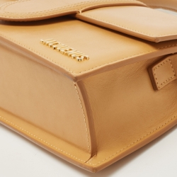 Jacquemus Tan Leather Le Grand Bambino Top Handle Bag