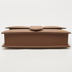 مملوكة مسبقًا Jacquemus Brown Nubuck Leather Le Bambinou Top Handle Bag