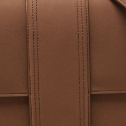 مملوكة مسبقًا Jacquemus Brown Nubuck Leather Le Bambinou Top Handle Bag