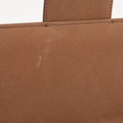 مملوكة مسبقًا Jacquemus Brown Nubuck Leather Le Bambinou Top Handle Bag