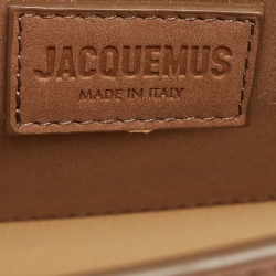 مملوكة مسبقًا Jacquemus Brown Nubuck Leather Le Bambinou Top Handle Bag