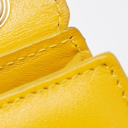 Pre Owned Jacquemus Yellow Leather Le Piccolo Chain Bag