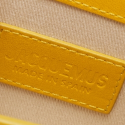 Pre Owned Jacquemus Yellow Leather Le Piccolo Chain Bag
