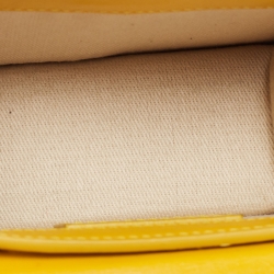 Pre Owned Jacquemus Yellow Leather Le Piccolo Chain Bag