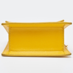 Pre Owned Jacquemus Yellow Leather Le Piccolo Chain Bag