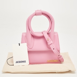 Jacquemus Pink Leather Le Chiquito Noeud Top Handle Bag