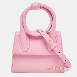 Jacquemus Pink Leather Le Chiquito Noeud Top Handle Bag