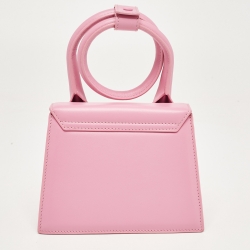 Jacquemus Pink Leather Le Chiquito Noeud Top Handle Bag