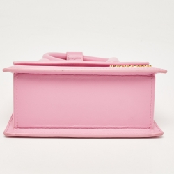 Jacquemus Pink Leather Le Chiquito Noeud Top Handle Bag