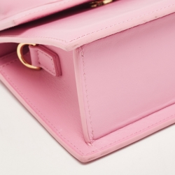 Jacquemus Pink Leather Le Chiquito Noeud Top Handle Bag