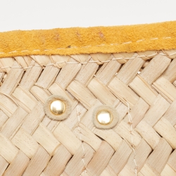 Pre Owned حقيبة يد توتس جاكيموس لي بانيه سولايل جلد نوبوك ورافية كريمي/وردي