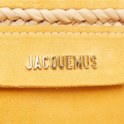 Pre Owned حقيبة يد توتس جاكيموس لي بانيه سولايل جلد نوبوك ورافية كريمي/وردي