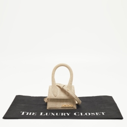 Pre Owned Jacquemus Beige Canvas Mini Le Chiquito Bag