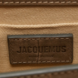 Pre Owned Jacquemus Brown Nubuck Leather Le Chiquito Moyen Top Handle Bag