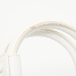 Jacquemus White Leather Le Chiquito Noeud Top Handle Bag