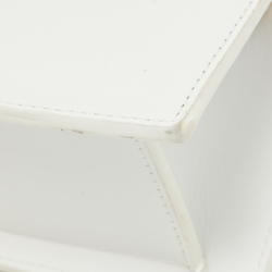 Jacquemus White Leather Le Chiquito Noeud Top Handle Bag
